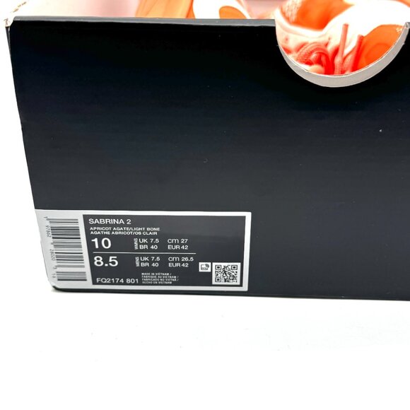 Nike Sabrina 2 Apricot Orange Basketball Shoes Sz 10 W / 8.5 M New FQ2174-801 - Picture 10 of 11